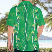 Hawaii Maile Lei Hawaiian Shirt With Green Monstera Pattern