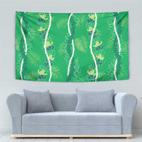 Hawaii Maile Lei Tapestry With Green Monstera Pattern LT05 - Polynesian Pride