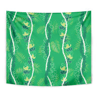 Hawaii Maile Lei Tapestry With Green Monstera Pattern LT05 - Polynesian Pride