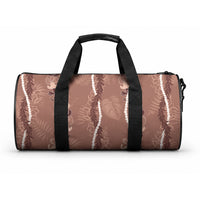 Hawaii Maile Lei Duffle Bag With Brown Monstera Pattern LT05 One size Brown - Polynesian Pride