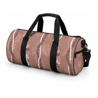 Hawaii Maile Lei Duffle Bag With Brown Monstera Pattern LT05 - Polynesian Pride