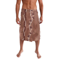 Hawaii Maile Lei Lavalava With Brown Monstera Pattern LT05 Brown - Polynesian Pride
