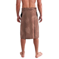 Hawaii Maile Lei Lavalava With Brown Monstera Pattern LT05 - Polynesian Pride