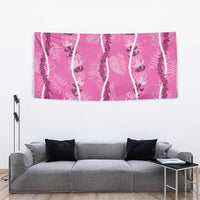 Hawaii Maile Lei Tapestry With Pink Monstera Pattern LT05 - Polynesian Pride