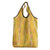 Hawaii Maile Lei Grocery Bag With Yellow Monstera Pattern