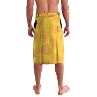 Hawaii Maile Lei Lavalava With Yellow Monstera Pattern LT05 - Polynesian Pride