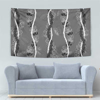 Hawaii Maile Lei Tapestry With Gray Monstera Pattern LT05 - Polynesian Pride