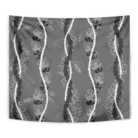 Hawaii Maile Lei Tapestry With Gray Monstera Pattern LT05 - Polynesian Pride