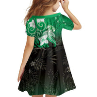Polynesia Hammerhead Shark Family Matching Mermaid Dress and Hawaiian Shirt Green Tribal Pattern With Plumeria LT05 - Polynesian Pride