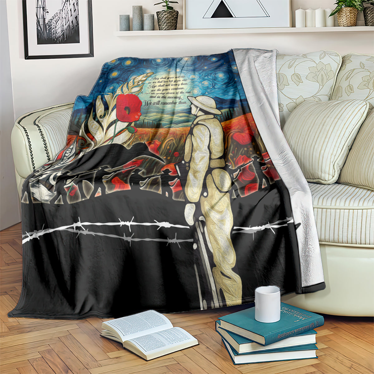 Kei Wareware Tatou New Zealand ANZAC Day Blanket Starry Night Inspo Style