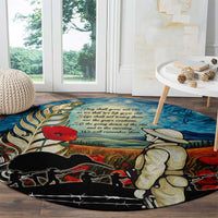 Kei Wareware Tatou New Zealand ANZAC Day Round Carpet Starry Night Inspo Style LT05 - Polynesian Pride