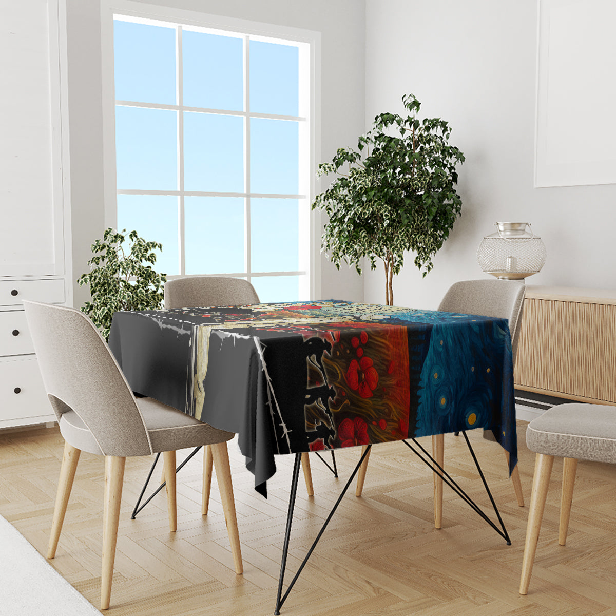 Kei Wareware Tatou New Zealand ANZAC Day Tablecloth Starry Night Inspo Style LT05 - Polynesian Pride