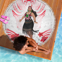 New Zealand Women's Day Beach Blanket Maori Wahine Polynesian Pattern