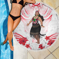 New Zealand Women's Day Beach Blanket Maori Wahine Polynesian Pattern