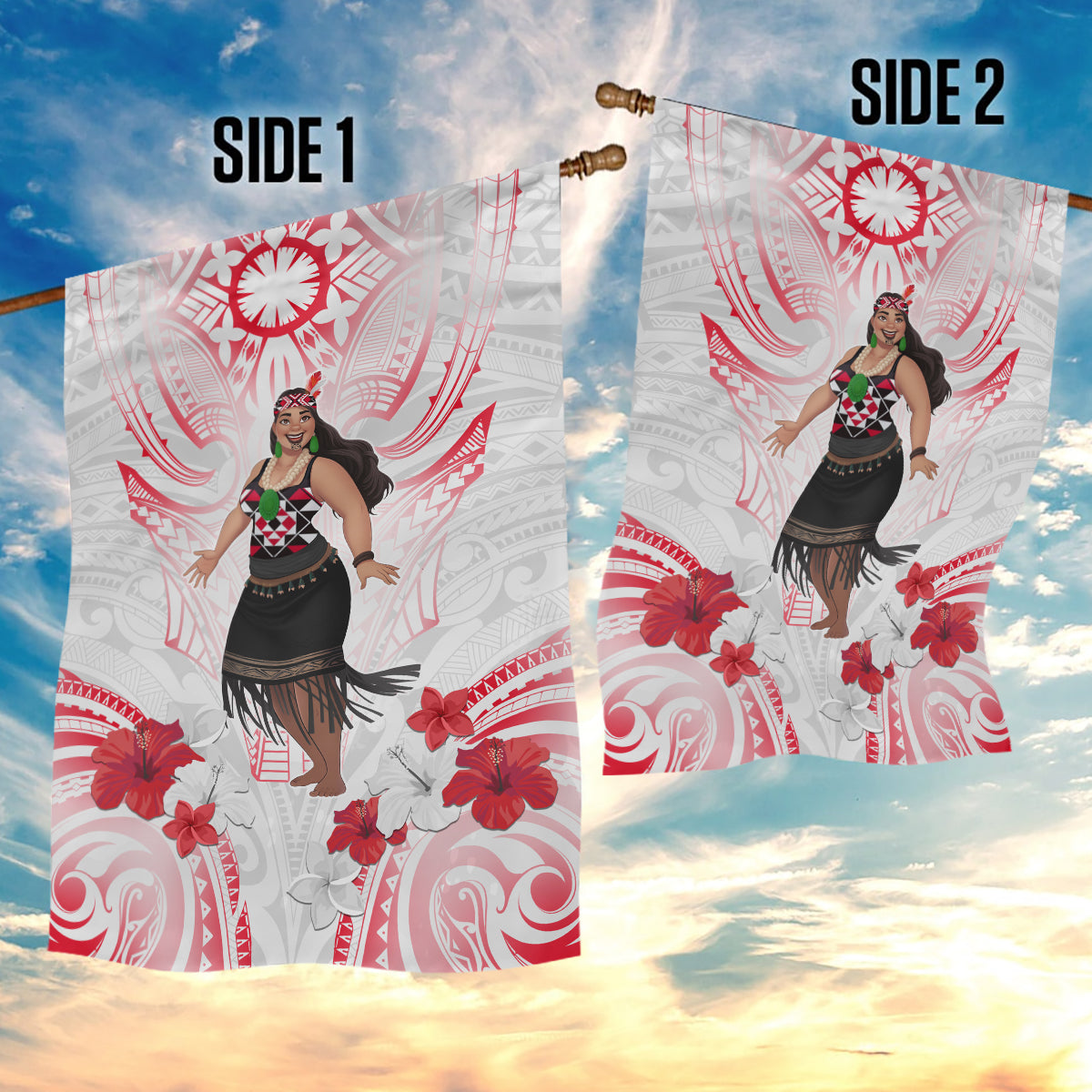 New Zealand Women's Day Garden Flag Maori Wahine Polynesian Pattern LT05 - Polynesian Pride