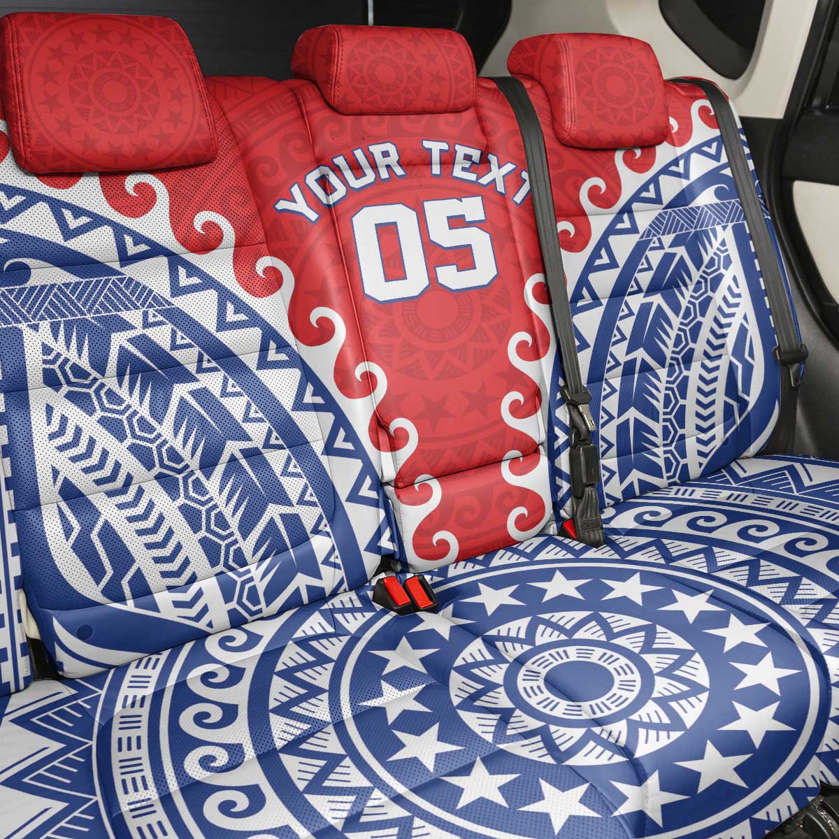 Custom Tuamotu Archipelago Back Car Seat Cover Polynesian Tribal Tattoo