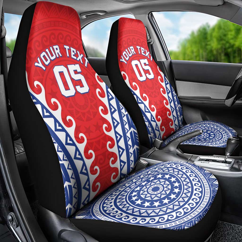 Custom Tuamotu Archipelago Car Seat Cover Polynesian Tribal Tattoo