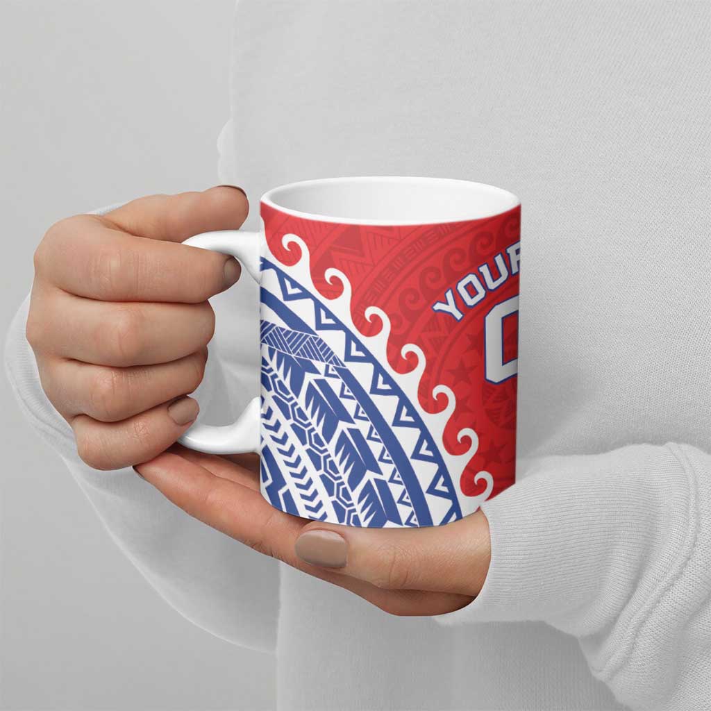 Custom Tuamotu Archipelago Ceramic Mug Polynesian Tribal Tattoo