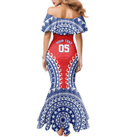Custom Tuamotu Archipelago Family Matching Mermaid Dress and Hawaiian Shirt Polynesian Tribal Tattoo