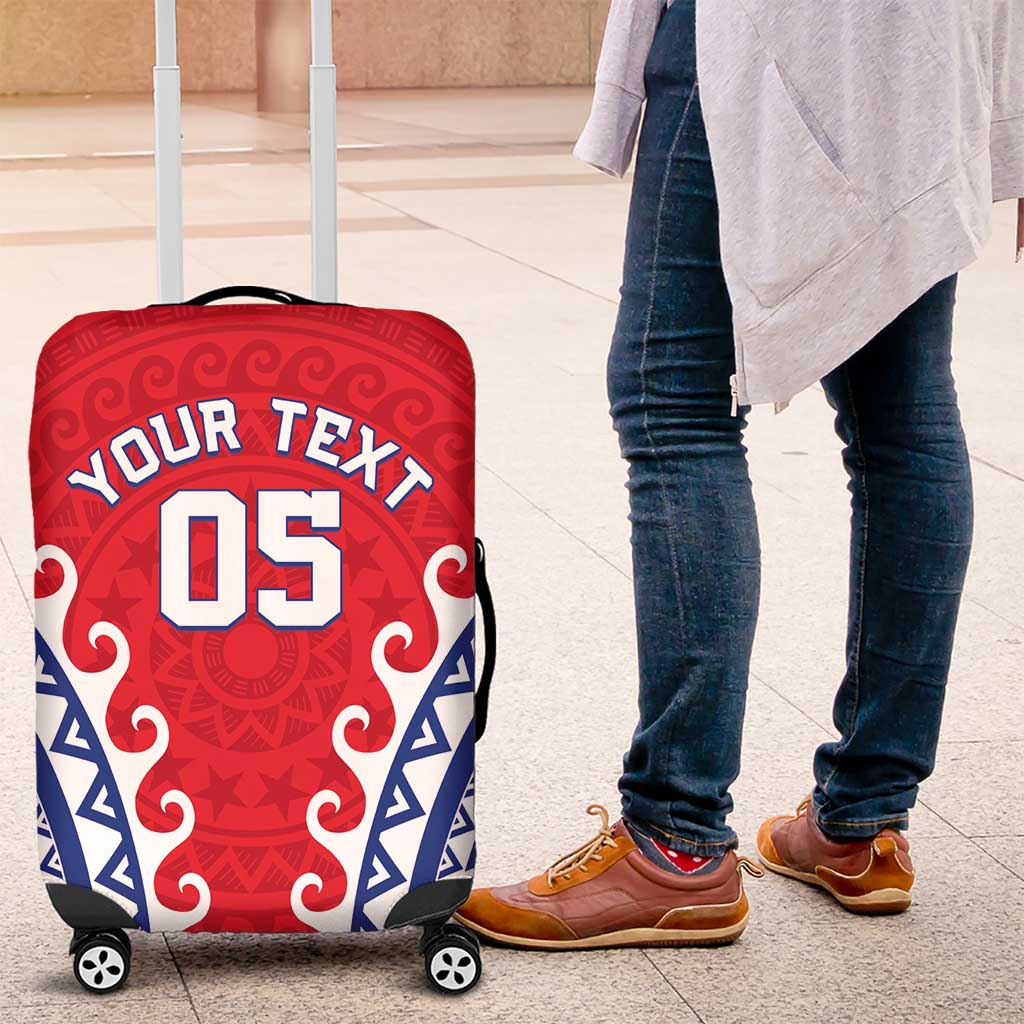 Custom Tuamotu Archipelago Luggage Cover Polynesian Tribal Tattoo LT05 Red - Polynesian Pride