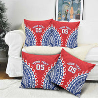 Custom Tuamotu Archipelago Pillow Cover Polynesian Tribal Tattoo