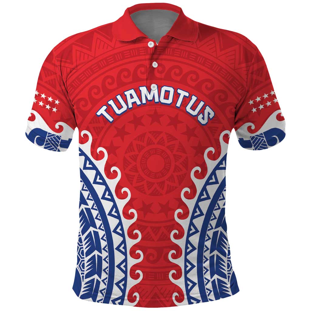 Custom Tuamotu Archipelago Polo Shirt Polynesian Tribal Tattoo