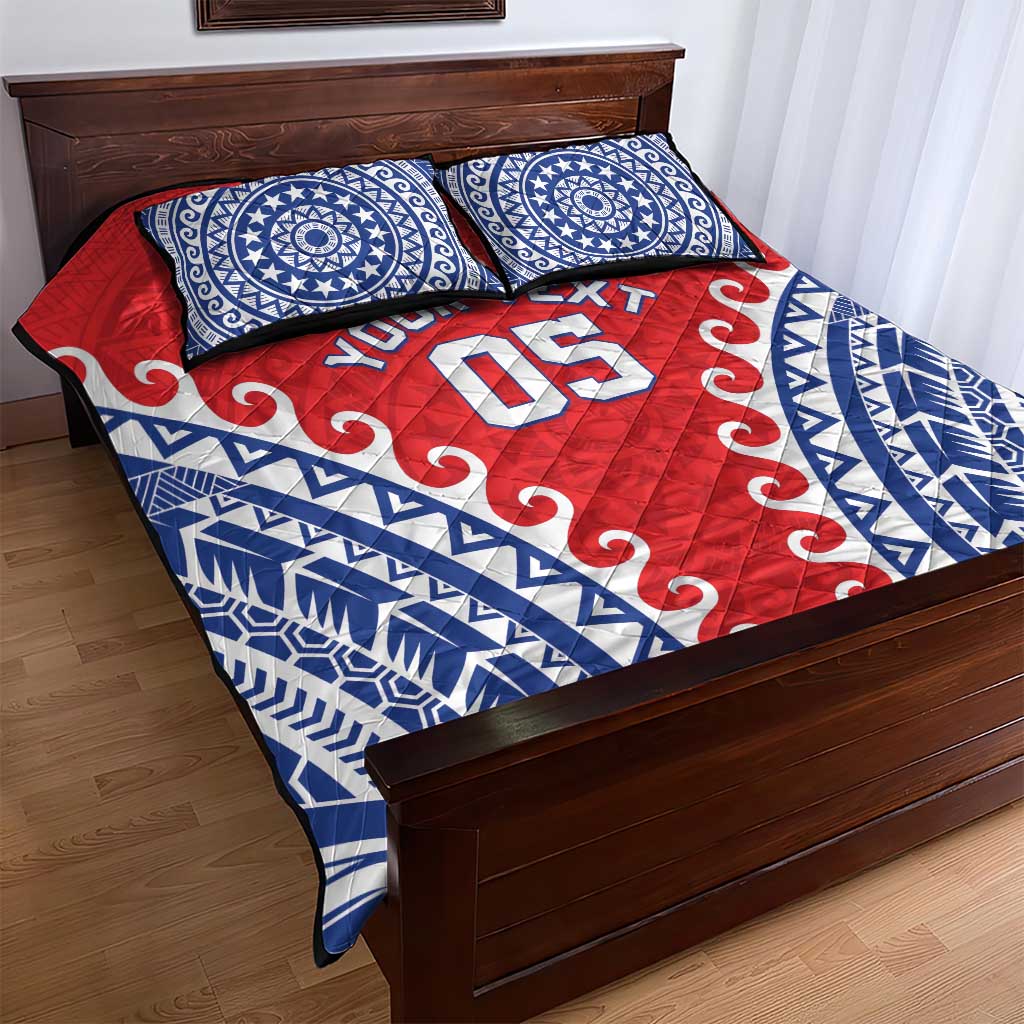 Custom Tuamotu Archipelago Quilt Bed Set Polynesian Tribal Tattoo