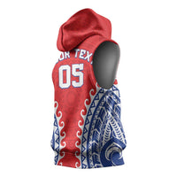Custom Tuamotu Archipelago Sleeveless Hoodie Polynesian Tribal Tattoo LT05 - Polynesian Pride