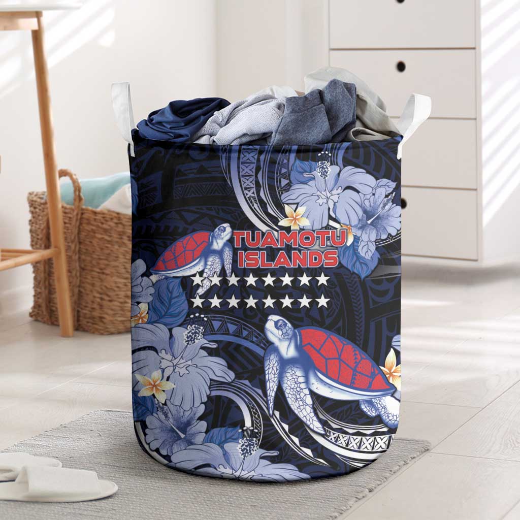 Tuamotu Islands Laundry Basket Polynesian Pattern With Turtle