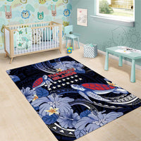 Tuamotu Islands Area Rug Polynesian Pattern With Turtle