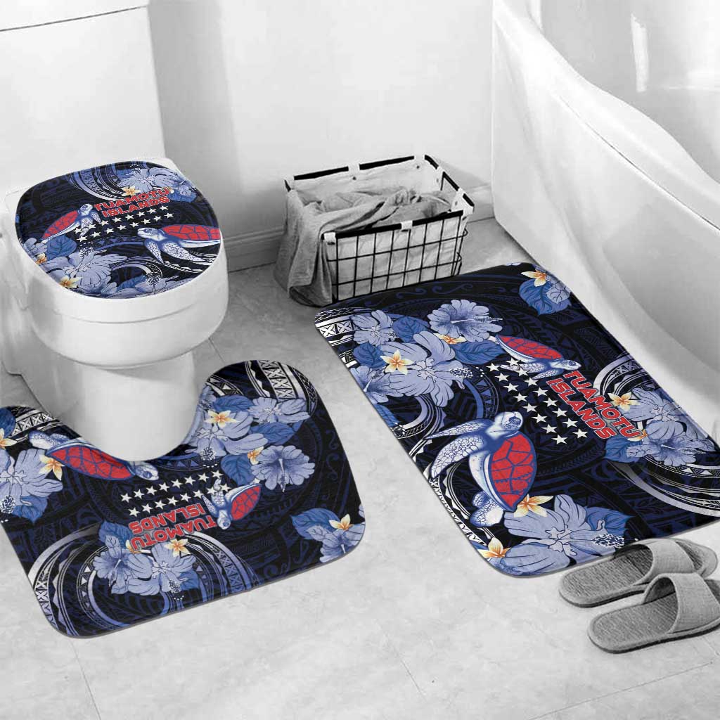 Tuamotu Islands Bathroom Set Polynesian Pattern With Turtle