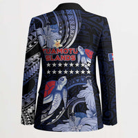 Tuamotu Islands Blazer Polynesian Pattern With Turtle