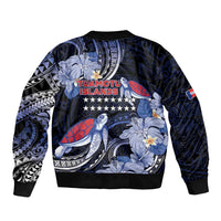 Tuamotu Islands Bomber Jacket Polynesian Pattern With Turtle
