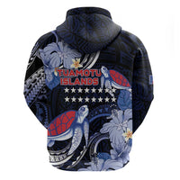 Tuamotu Islands Hoodie Polynesian Pattern With Turtle