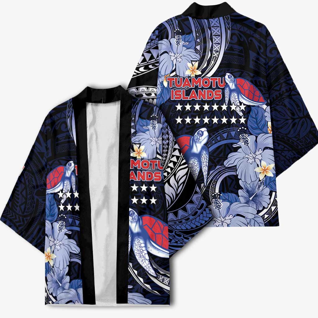 Tuamotu Islands Kimono Polynesian Pattern With Turtle