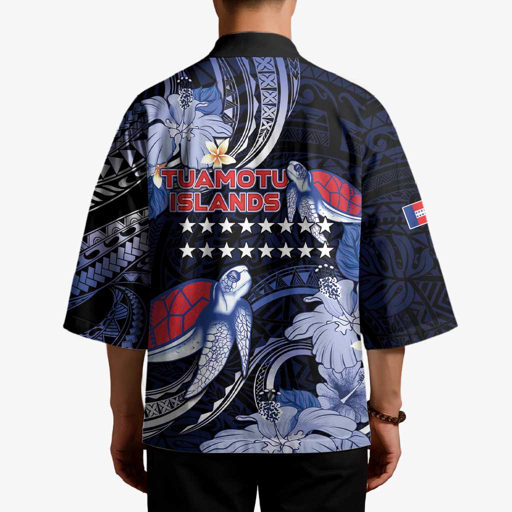Tuamotu Islands Kimono Polynesian Pattern With Turtle