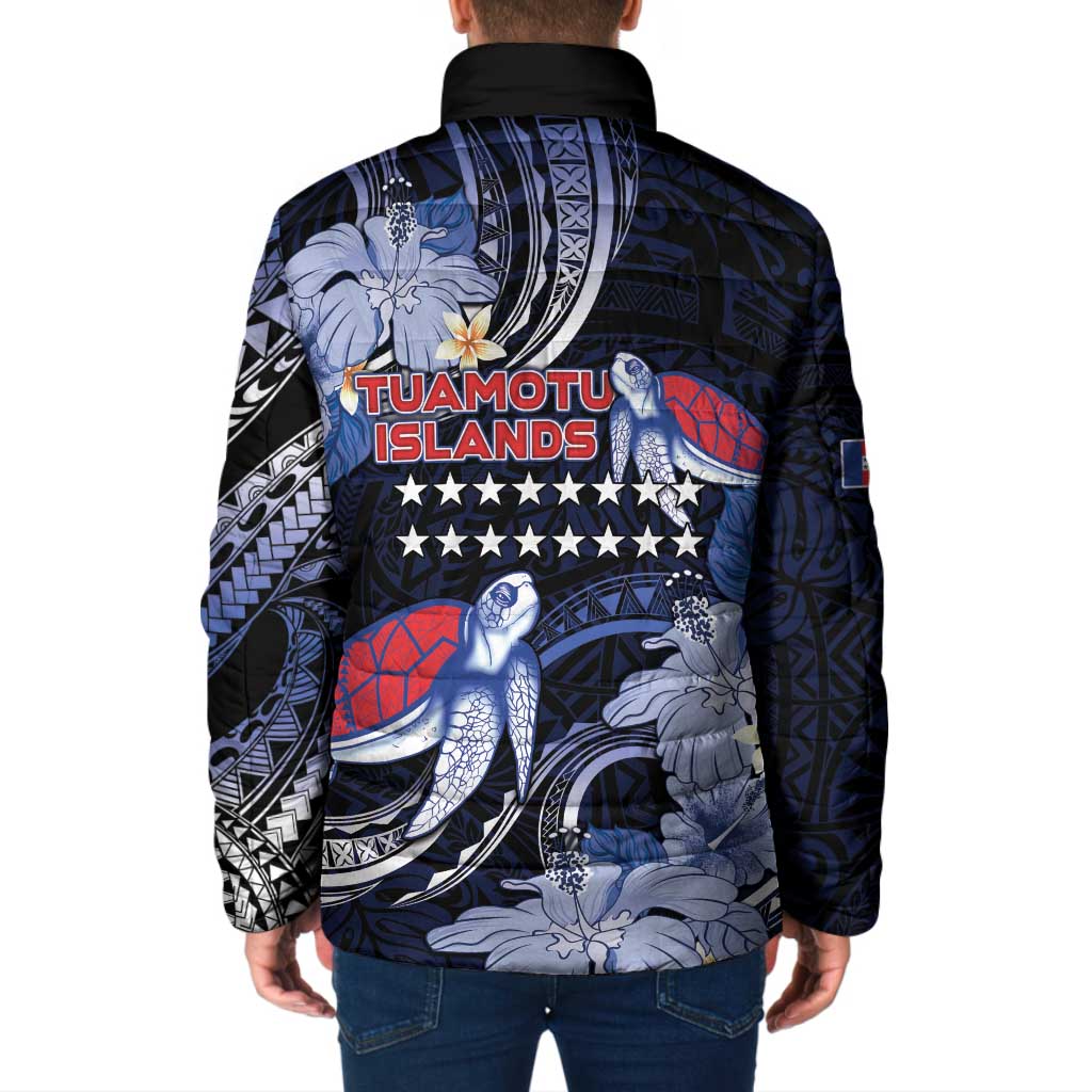 Tuamotu Islands Padded Jacket Polynesian Pattern With Turtle