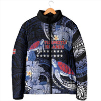 Tuamotu Islands Padded Jacket Polynesian Pattern With Turtle