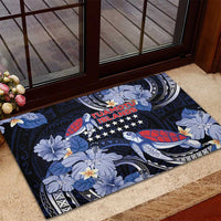 Tuamotu Islands Rubber Doormat Polynesian Pattern With Turtle