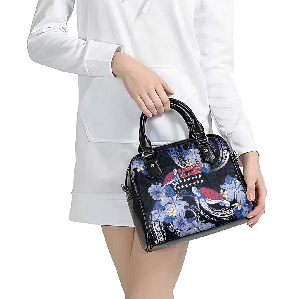 Tuamotu Islands Shoulder Handbag Polynesian Pattern With Turtle
