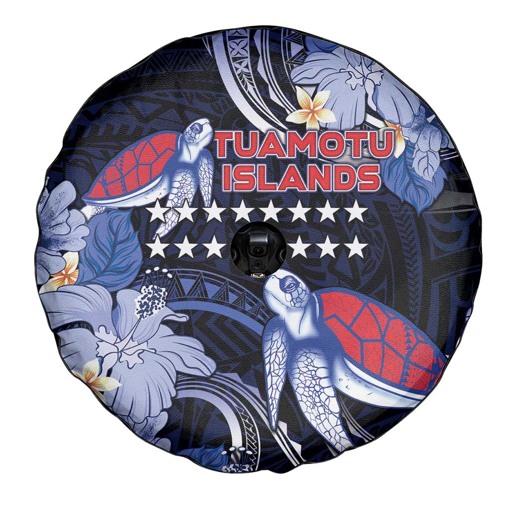 Tuamotu Islands Spare Tire Cover Polynesian Pattern With Turtle