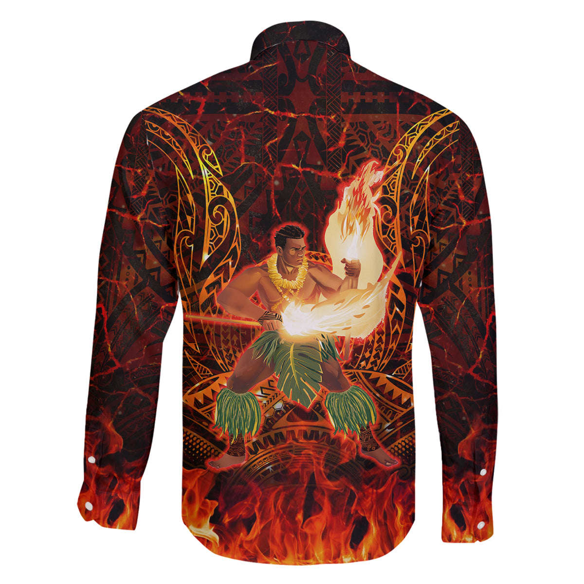 Samoa Siva Afi Festival Family Matching Puletasi and Hawaiian Shirt Fire Knife Dancing LT05 - Polynesian Pride