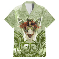 New Zealand Maori Fairy Patupaiarehe Family Matching Off Shoulder Long Sleeve Dress and Hawaiian Shirt Polynesian Style LT05 Dad's Shirt - Short Sleeve Red - Polynesian Pride