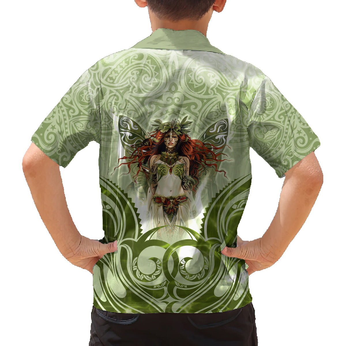 New Zealand Maori Fairy Patupaiarehe Family Matching Tank Maxi Dress and Hawaiian Shirt Polynesian Style LT05 - Polynesian Pride