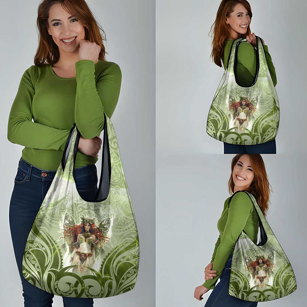 New Zealand Maori Fairy Patupaiarehe Grocery Bag Polynesian Style
