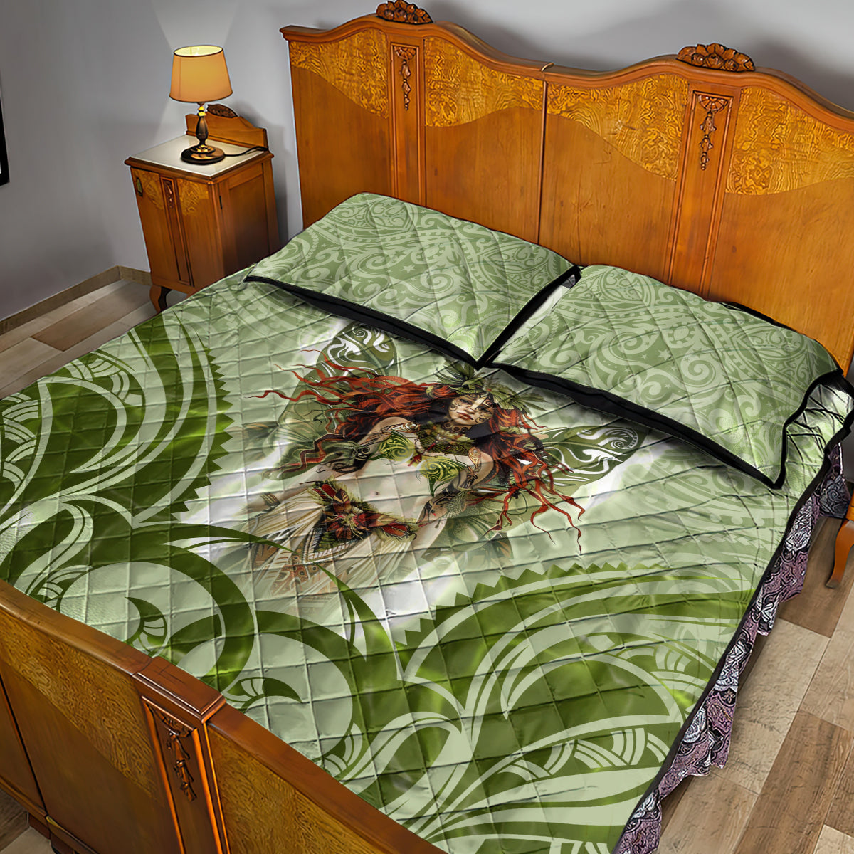 New Zealand Maori Fairy Patupaiarehe Quilt Bed Set Polynesian Style