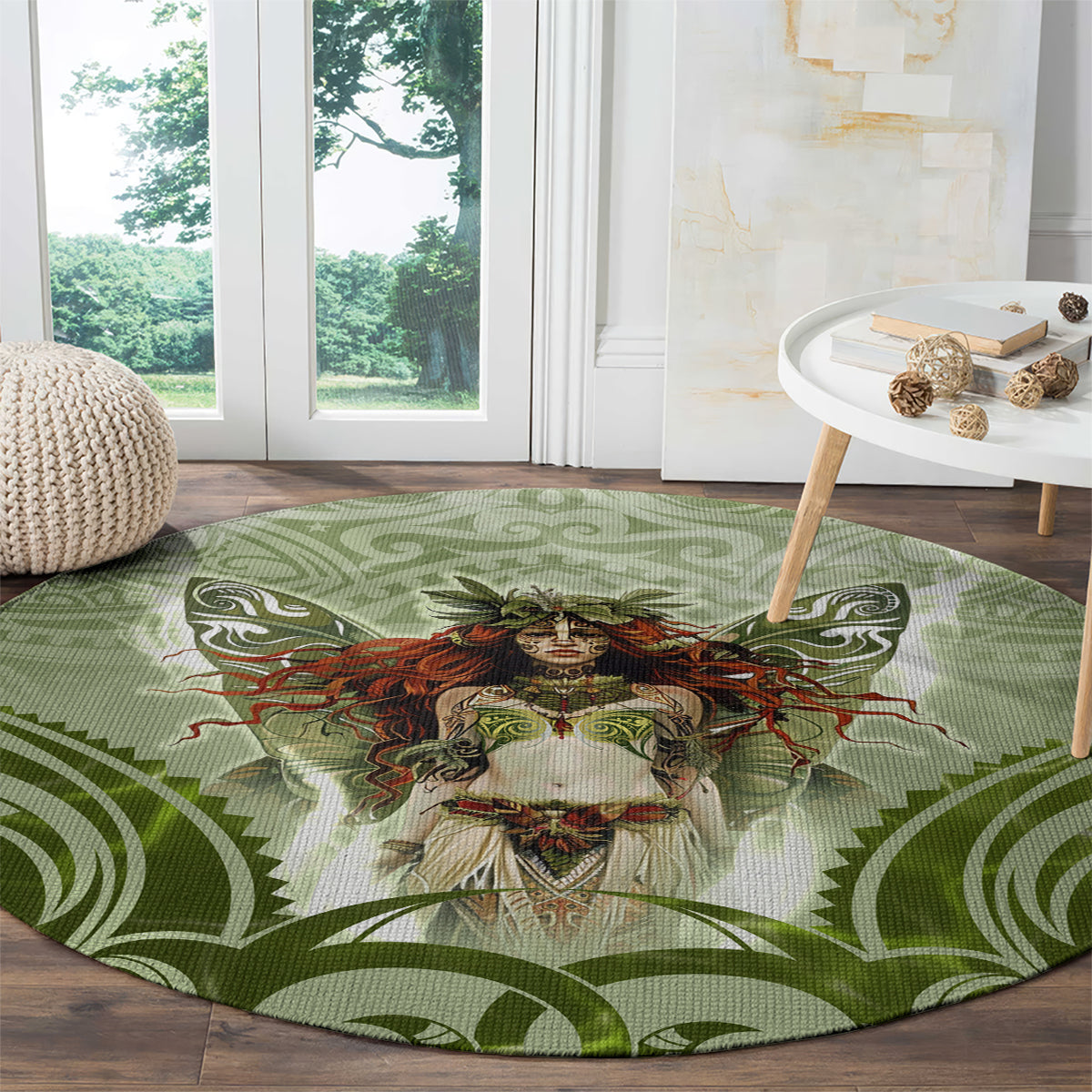 New Zealand Maori Fairy Patupaiarehe Round Carpet Polynesian Style LT05 - Polynesian Pride
