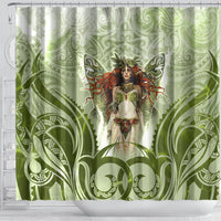 New Zealand Maori Fairy Patupaiarehe Shower Curtain Polynesian Style