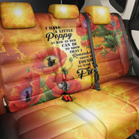 ANZAC Day Red Poppy Back Car Seat Cover Honoring The ANZAC Spirit