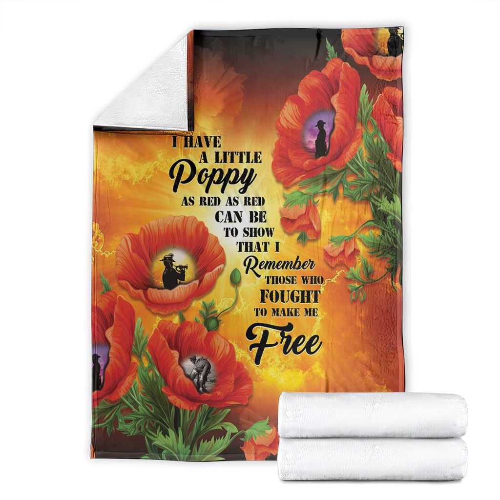 ANZAC Day Red Poppy Blanket Honoring The ANZAC Spirit